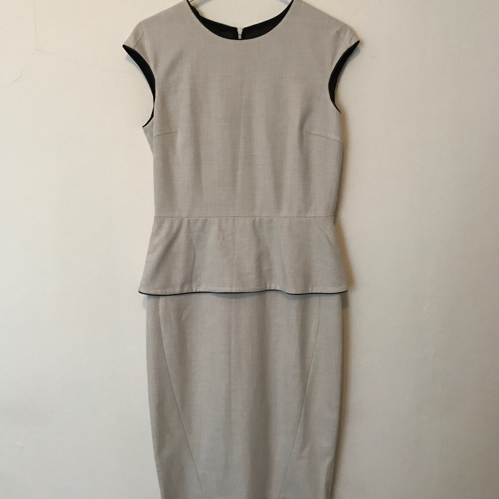 Zara Beige Peplum Dress